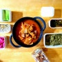 목요일 저녁밥(돼지김치찌개, 시래기나물, 머위들깨탕)