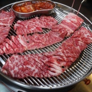 상암동 고기집에서 즐기는 소고기 돼지고기 콤보