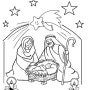 아기예수님탄생 구유 일러스트 밑그림 스케치 도안 색칠공부 컬러링자료 Illustration of the birth of baby Jesus