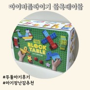 마이리틀타이거 타이거 블록테이블 후기 두돌 아기 장난감 선물 추천