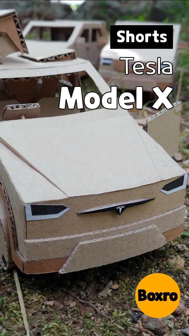 쇼츠06.테슬라 모델X | Tesla Model X made of cardboard : 네이버 블로그