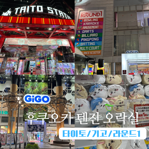 후쿠오카 텐진 인형뽑기 오락실 3군데! 타이토스테이션, 기고, 라운드원 : 네이버 블로그