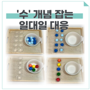 엄마표 몬테소리 수 영역 ① 기초 일대일대응 놀이 교구 (12개월 돌아기~)