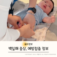 아기 백일해 증상 전염성 예방접종 주사