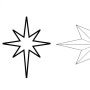 반짝이는 별 모양 아이콘 그림 도안자료 성탄별 트리별Star Icons. Twinkling Stars. Sparkles