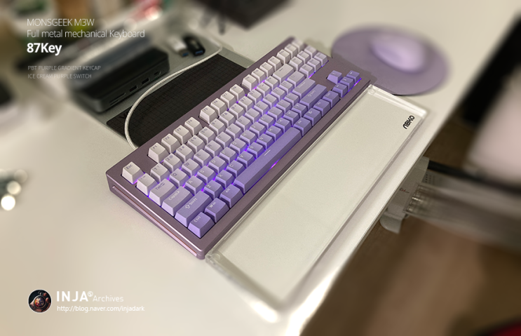 두 번째 몬스긱 커스텀 기계식 키보드 M3W + MONSGEEK M3W 아이스크림 퍼플 스위치 : 네이버 블로그