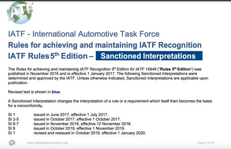 IAFT 16949 인증 취득을 위한 Rule 개정 : 네이버 블로그