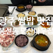 광주 쌈밥 맛집 봉선동 당산나무집[우렁쌈밥 / 애견동반가능]