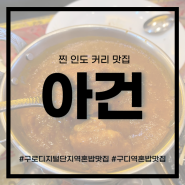 구디 혼밥 맛집 인도 커리와 난과 탄두리치킨 존맛 <아건 구디점>