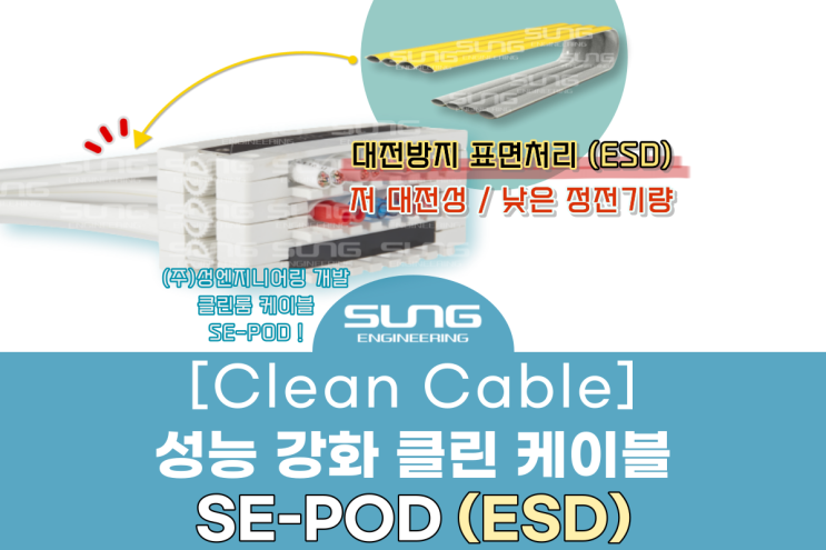 [Clean Cable] 클린케이블 신제품 'SE-POD (ESD)' 출시! (클린룸 케이블/ Clean room) : 네이버 블로그