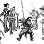 방랑용병들 그리기 1부 Drawing Wandering Mercenaries Part 1,Part 2 Draw in my style