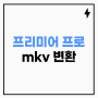 샤나 인코더 : 프리미어 mkv 파일 적용하기