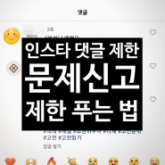 인스타 댓글 제한 푸는법 / 문제신고 검토 요청하는 법