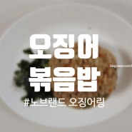 한끼 식사로 진짜 쉬운 오징어 볶음밥 (+노브랜드 오징어링, 짜투리야채해결, 냉파볶음밥)