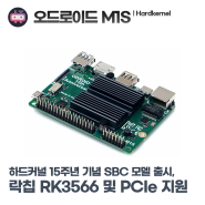 하드커널 15주년 기념 오드로이드 M1S 싱글 보드 컴퓨터 출시, 락칩 RK3566 및 PCIe SSD 슬롯 탑재