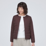 무인양품 MUJI 일본 구매대행 경량 다운 노칼라 재킷 (정전기 방지 안감) 구입