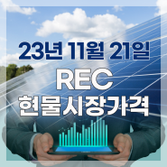 태양광 현물시장 REC 가격-23년11월21일