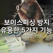 보이스피싱 피해방지 어렵지 않은 유용한 5가지 기능