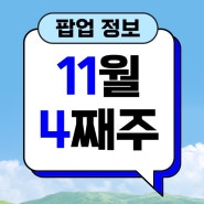 서울 팝업스토어 11월 4째주 정보 모음