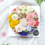 [서울 김포 인천 강서구 양천구 떡케이크] 시그니처 리스형 케이크