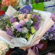 [창동 꽃집] 강북 꽃도매시장에서 예쁜 꽃다발 선물 구입 후기(푸른꽃직매장)