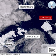 A23a: 세계 최대 크기 빙산, 30년 만에 움직여