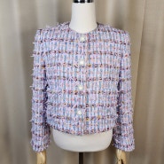 마리아 켄트(샤넬 트위드)로 만든 비접착 트위드 재킷
