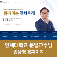 연세대학교 문일교수님 반응형 홈페이지 소개