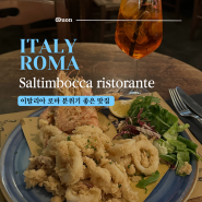 이탈리아 : 로마 | 로마 여행 가볼 만한 곳 로마 분위기 좋은 레스토랑 추천 Saltimbocca ristorante / 아페리티보, 티라미수