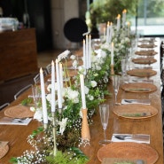 제주도 결혼식 식사 테이블 꽃장식(내추럴 무드)-빈티지제주