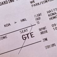 해외항공사 좌석 GTE 티켓 & 하와이안 항공 국내선 해결 탑승 후기 (빅아일랜드 코나 공항->오하우 호놀룰루 공항)