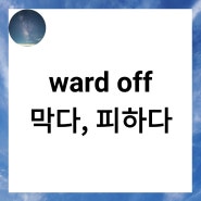 막다 피하다 표현 ward off