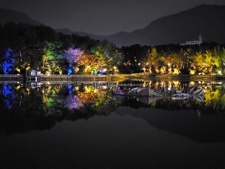 창원 야경 명소 용지호수공원 음악 분수 밤 산책하기 좋은 곳