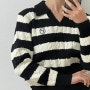 로라로라 스트라이프 니트 COLLAR STRIPE BOARDER KNIT