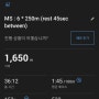 수영 훈련 :: 6 * 250m (45sec rest between reps)