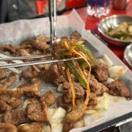 청주 성안길 미나리 삼겹살 갈비 맛집 _ 뚝방갈비 본점