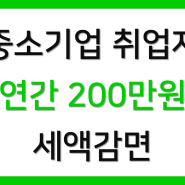 중소기업 취업자 소득세 세액 감면 - 청년, 34세이하, 60세이상, 경력단절 여성