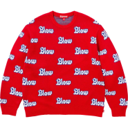 "SUPREME" 3컬러 슈프림 패턴 로고 스웨터