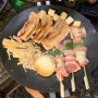 겨울캠핑요리 숯불바베큐 고기 추천🎵화목난로 그리들 음식