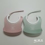 베이비뵨 아기 이유식 턱받이 한 달 사용 후기 ㅣ 베이비뵨 스몰 베이비 빕 세트 (파우더 핑크+그린)