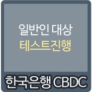 한국은행 CBDC 일반인 테스트 디지털 중앙 화폐