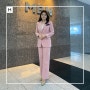 [CELEB] MBN 김은미 앵커 여자정장 대여 착용 - 핑크, 스카이, 민트, 라일락 4컬러의 수트룩