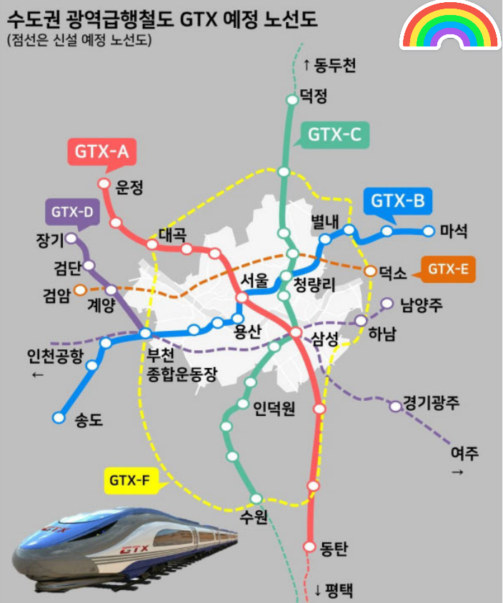 수도권광역급행철도 (GTX)노선도 ☞☞☞ 송파구 마천동재개발 투자 매물 : 네이버 블로그