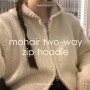 (12/7 01:00pm 오픈) Mohair Two-way Zip Hoodie / MABLING MADE (모헤어투웨이집업후디/마블링메이드)