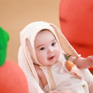 김해 100일 아기 사진 - 토끼 컨셉