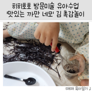 [32개월아이] 히히호호 홈문센 방문미술 유아수업 '맛있는 까만 네모' 김으로 하는 촉감놀이
