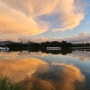 후쿠오카 여행 : 후쿠오카 오호리 공원 - 호숫가의 아름다운 저녁노을