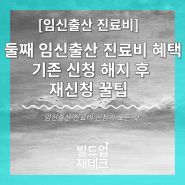 둘째 임신출산 진료비 100만 원 지원금 혜택 기존 신청 해지 후 재신청 꿀팁