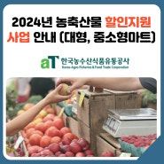2024년 농축산물 할인지원사업 안내 (대형, 중소형마트)