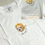 [타투이나tattooist ina][마플샵] 반려동물 커스텀 티셔츠 선물 받았다💛🐶